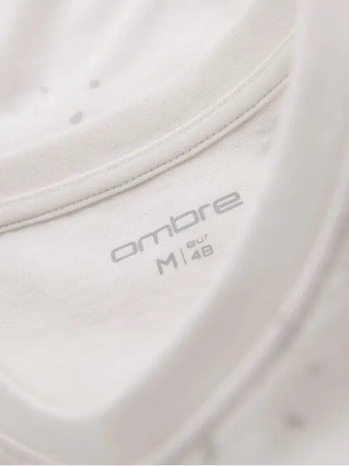 Brezčasna bela moška majica z V1 TSFP-0187