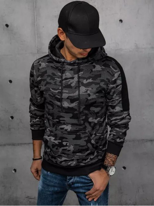 Maskirna majica za moške črna