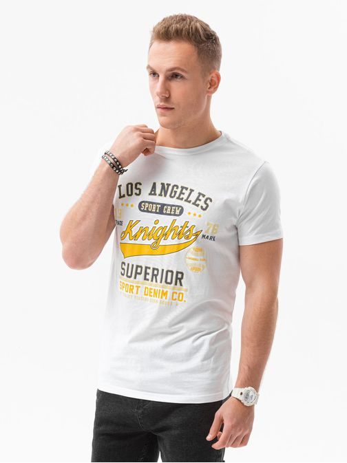 Udobna bela majica Los Angeles S1434 V-23D