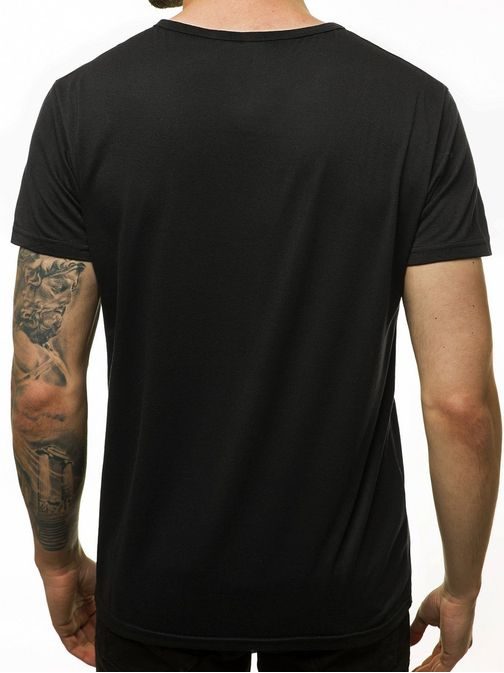 Črna majica z izrazitim potiskom JS/KS2318Z