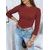Ženski preprost pulover Aurina v rdeči barvi
