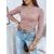Ženski preprost pulover Aurina v svetlo rožnati barvi