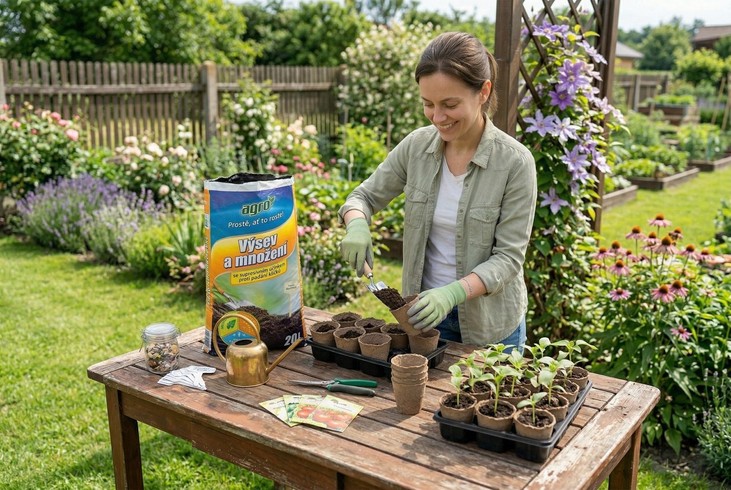 príprava sadeníc so substrátom výsev a množenie