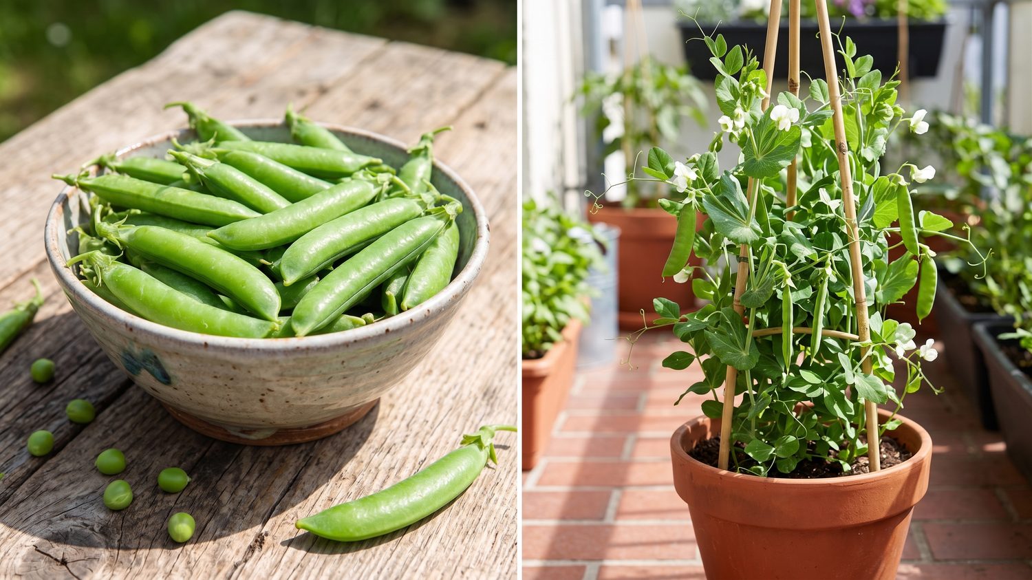 úroda hrášku a pestovanie hrášku v kvetináči