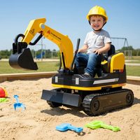 Chlapec na detskom bagri HECHT 52107 YELLOW