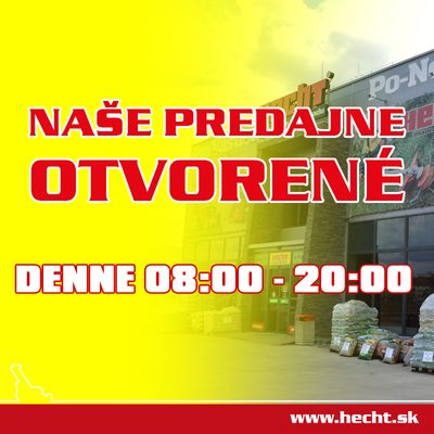 Naše predajne sú otvorené
