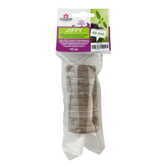 Rašelinové tablety Jiffy Rosteto 42 mm 10 ks