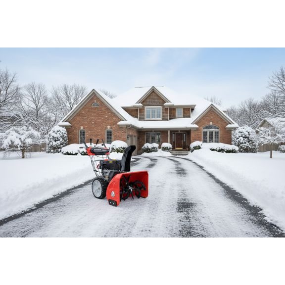 Zasnežená krajina s frézou HECHT 9676