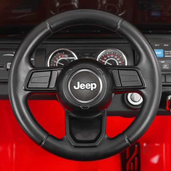 Volant detského autíčka Jeep Wrangler Rubicon Red