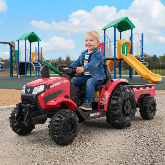 Detský traktor HECHT 50435 RED s chlapcom