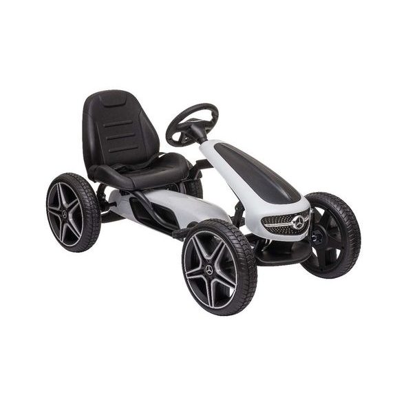 ŠLIAPACIA MOTOKÁRA - MERCEDES BENZ PEDAL GO KART WHITE