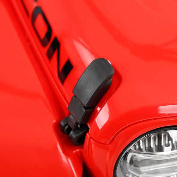 ZAISTENIE PREDNEJ KAPOTY NA JEEP WRANGLER RUBICON RED