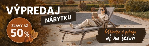 Výpredaj záhradného nábytku so zľavami až 50%