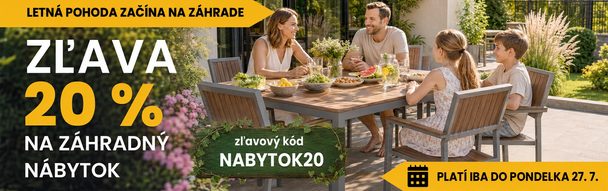 Záhradný nábytok so zľavou 20 %