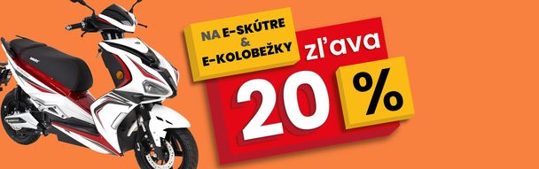 E-kolobežky a e-skútre so zľavou 20 %