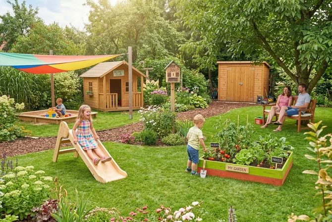 Záhrada ako detský raj: Ako skĺbiť bezpečnosť, kreativitu a funkčnosť