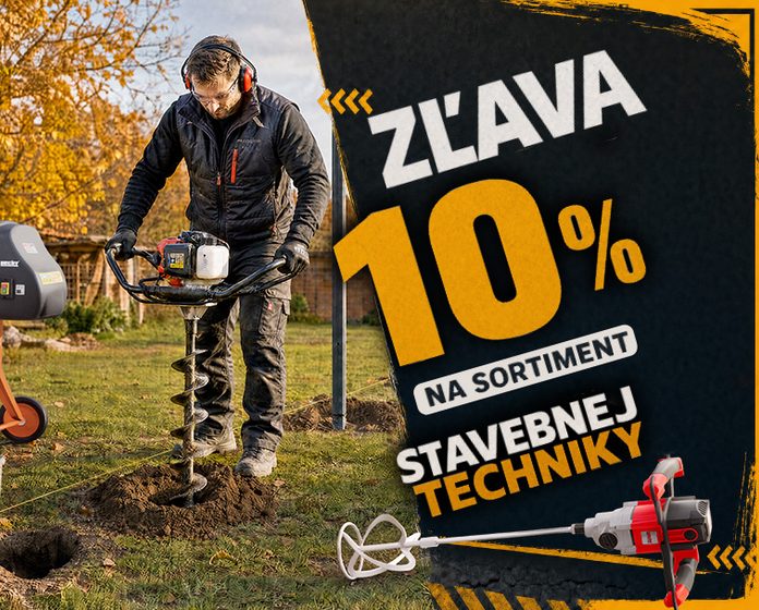 Stavebná technika so zľavou 10%