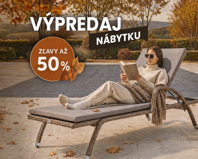 Výpredaj záhradného nábytku so zľavami až 50%