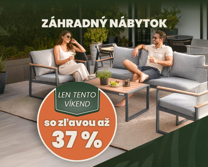 Záhradný nábytok so zľavou až 37 %
