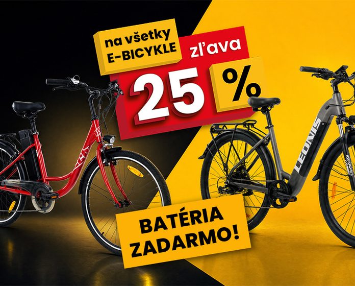 Zľava 25% na elektrobicykle