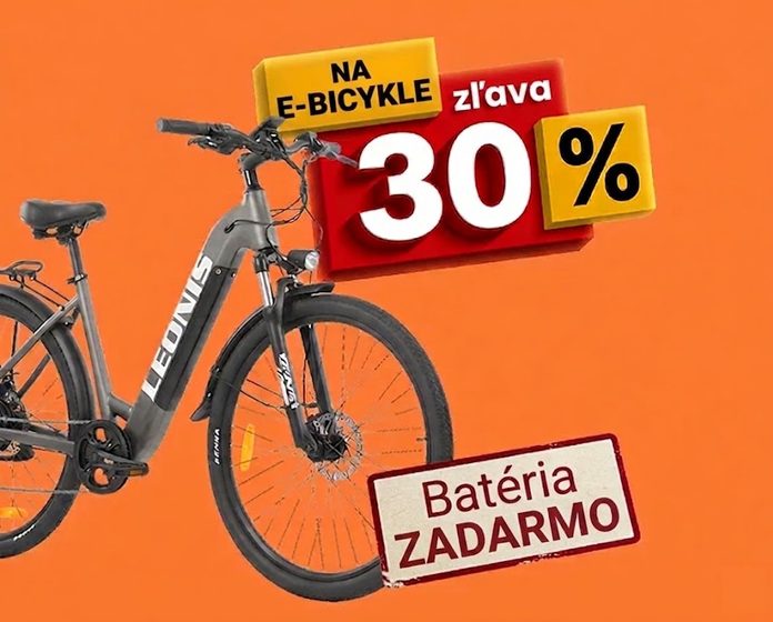 Zľava 30 % na elektrobicykle
