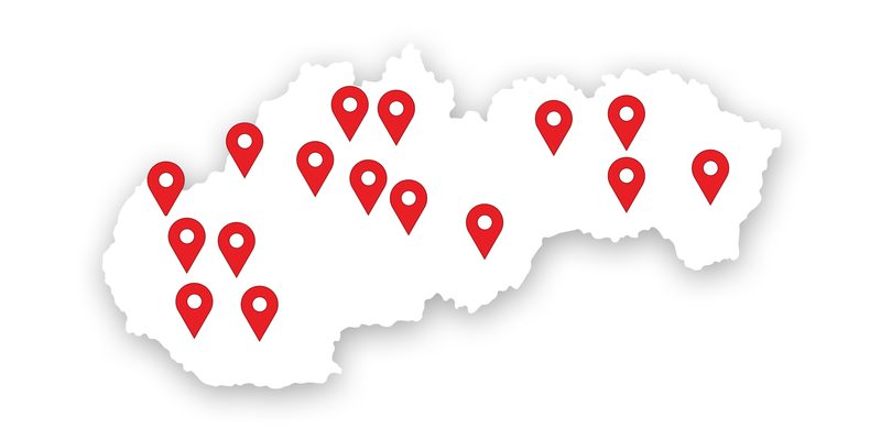 mapa servisov a predajní hecht na slovensku