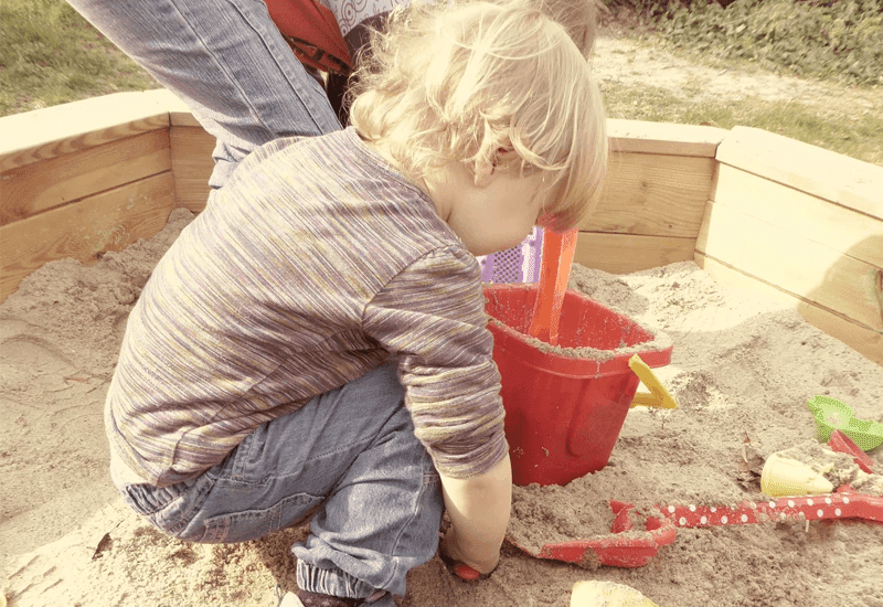 detské drevené pieskovisko 