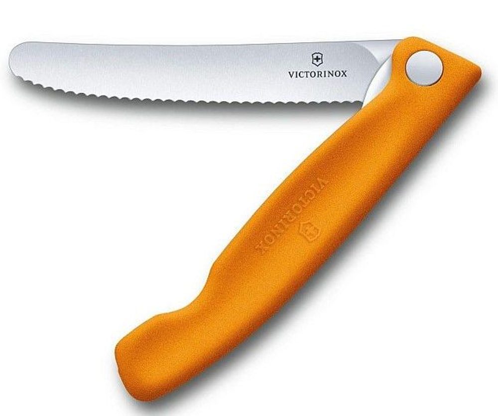 nůž svačinový sklád. Swiss Classic vlnka, oranžový