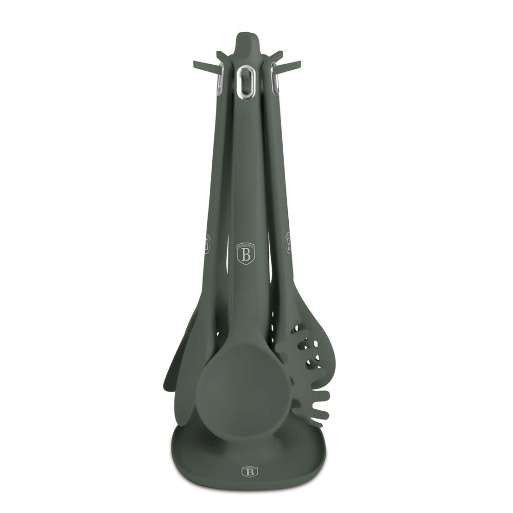 Levně BERLINGERHAUS Kuchyňské náčiní ve stojanu sada 6 ks Matte Green Collection LP-BH-265
