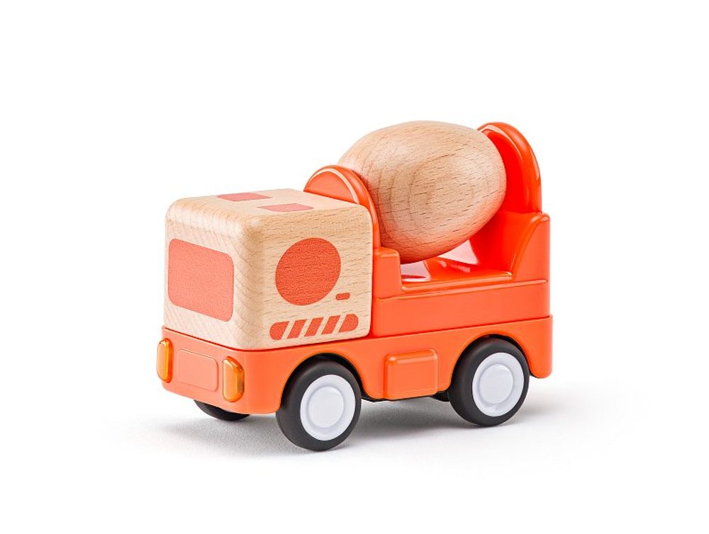 Levně WOODY Auto míchačka se zvuky a světlem, setrvačník