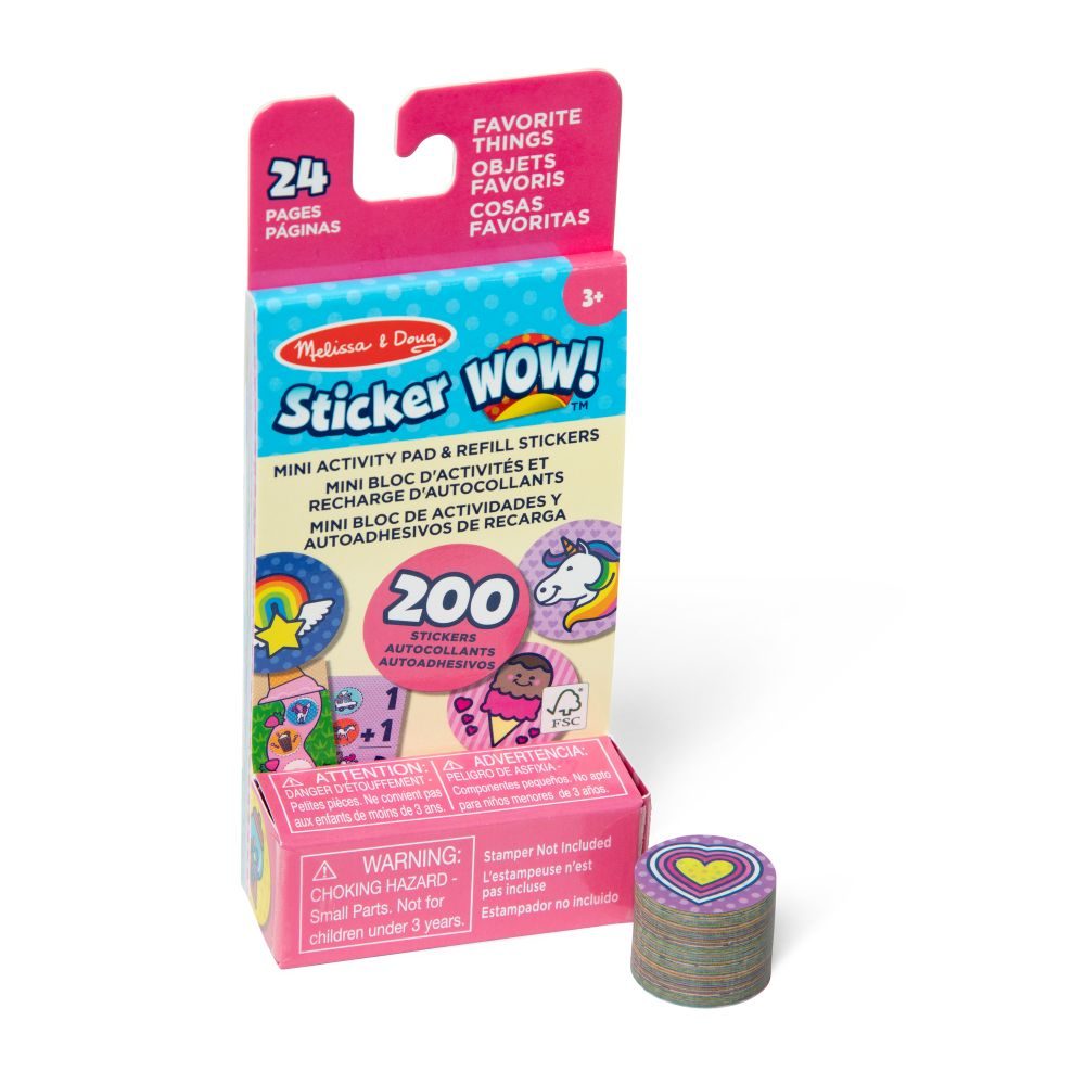Levně MELISSA & DOUG STICKER WOW NÁPLNĚ SAMOLEPEK OBLÍBENÉ PŘEDMĚTY