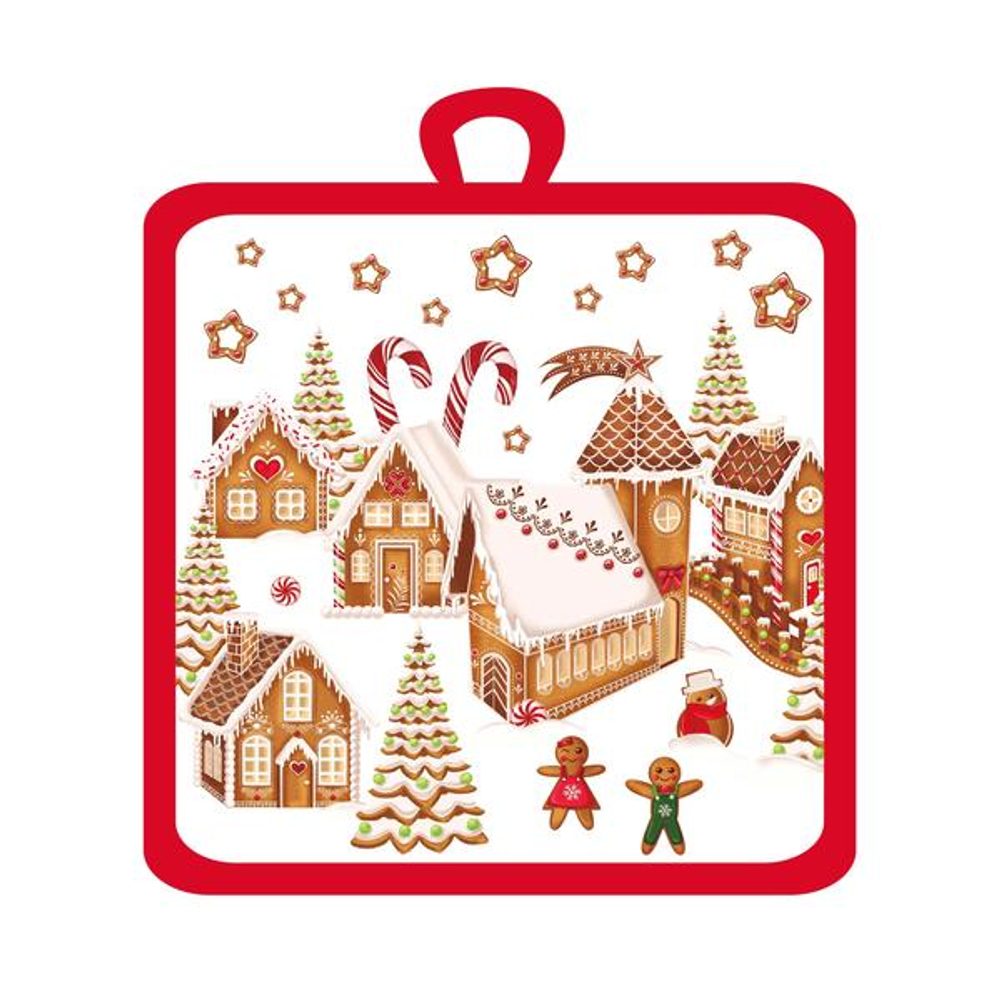 Levně TORO PODLOŽKA POD HRNEC PERNÍKOVÁ VESNIČKA 17X17CM