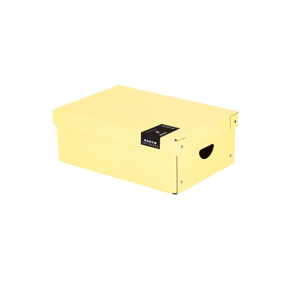 Karton P+P Krabice lamino 35,5x24x9 cm PASTELINI žlutá