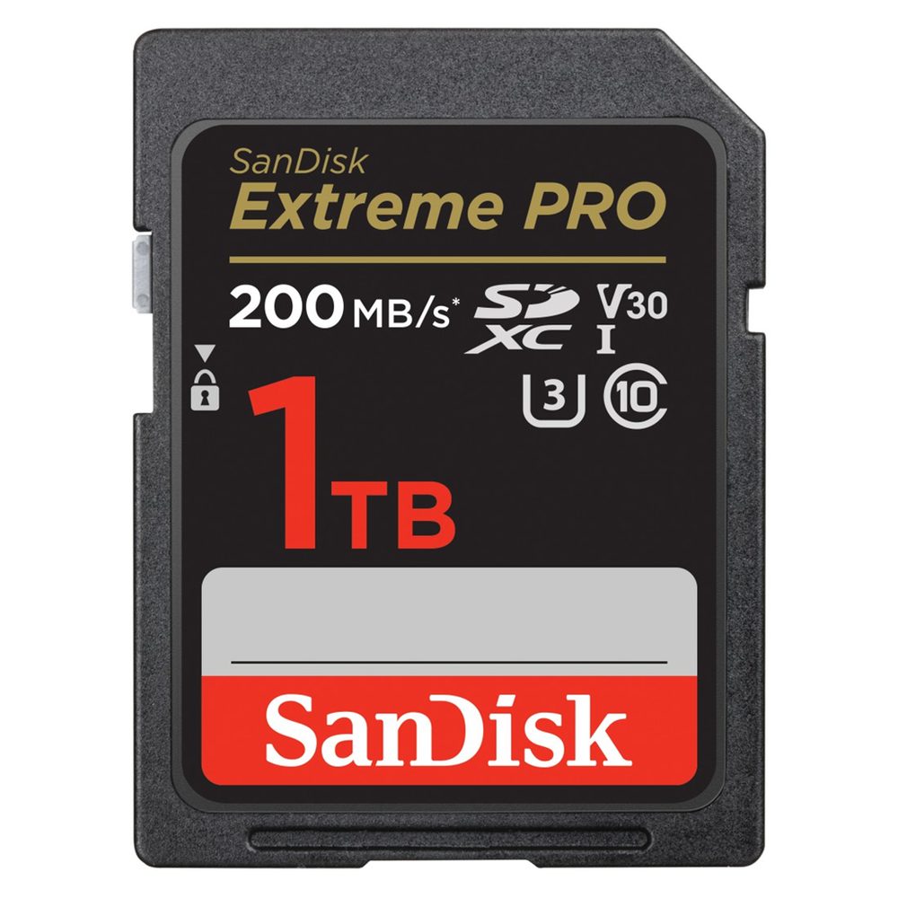 Levně SanDisk Extreme PRO 1TB SDXC Memory Card 200MB/s and 140MB/s, UHS-I, Class 10, U3, V30