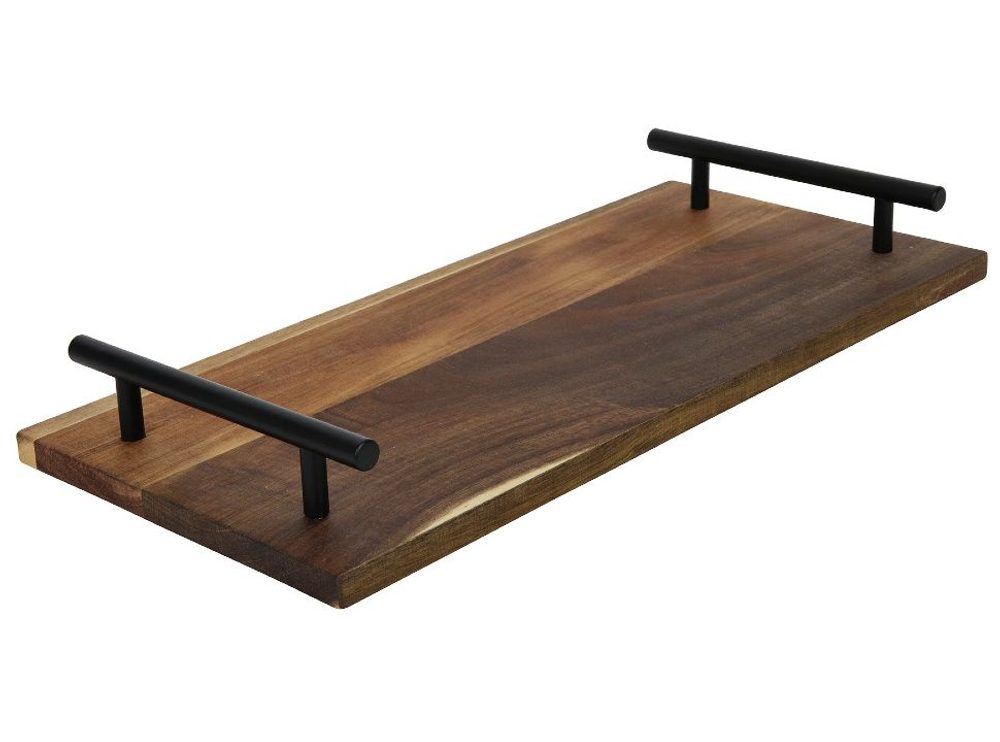 Levně HIT Servírovací tác z akátového dřeva s rukojeťmi 36x17x2cm HT-24501457