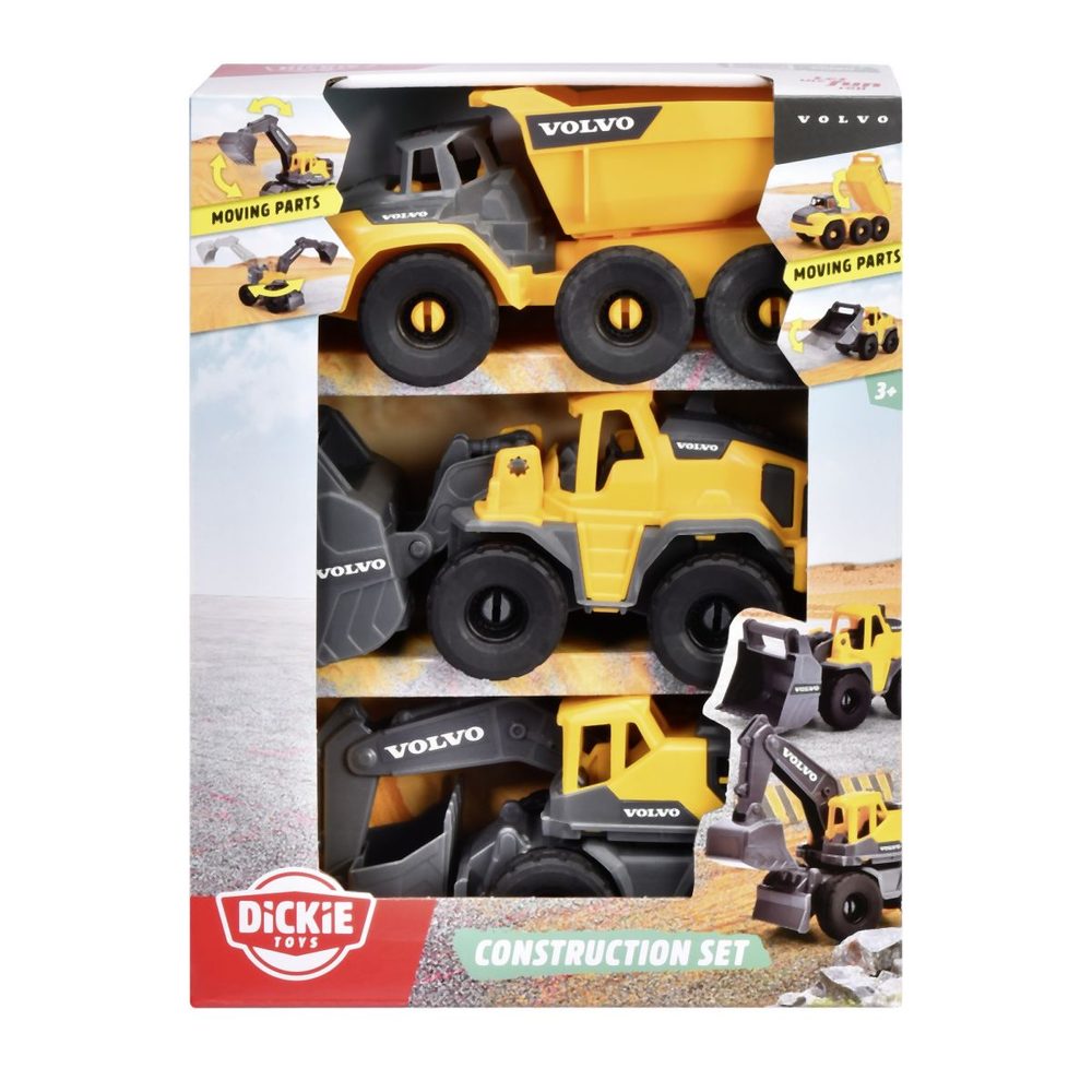 Levně Stavební set Volvo 3 ks, 16 cm