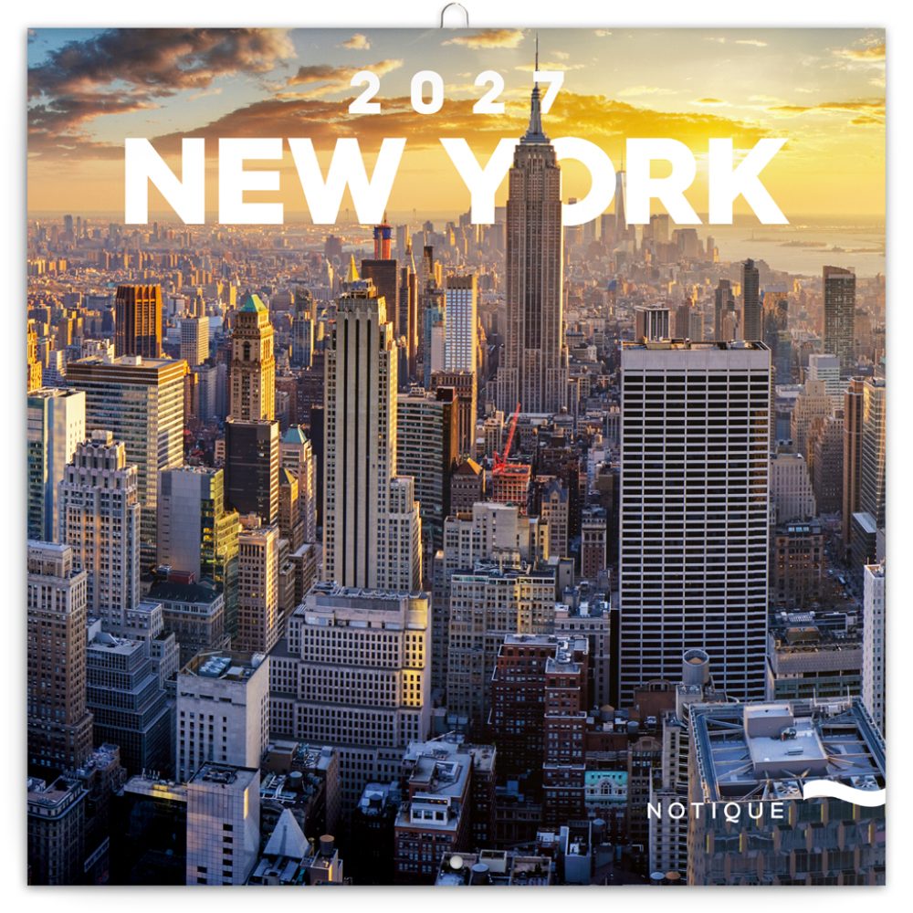 Levně NOTIQUE Poznámkový kalendář New York 2027, 30 x 30 cm