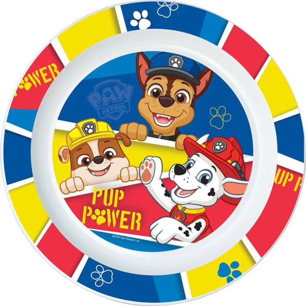 Levně STOR TALÍŘ PLASTOVÝ PAW PATROL, PRŮMĚR 22 CM, MODRÁ