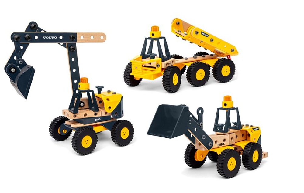 Levně BRIO Builder - stavební vozidla Volvo, 3 stroje