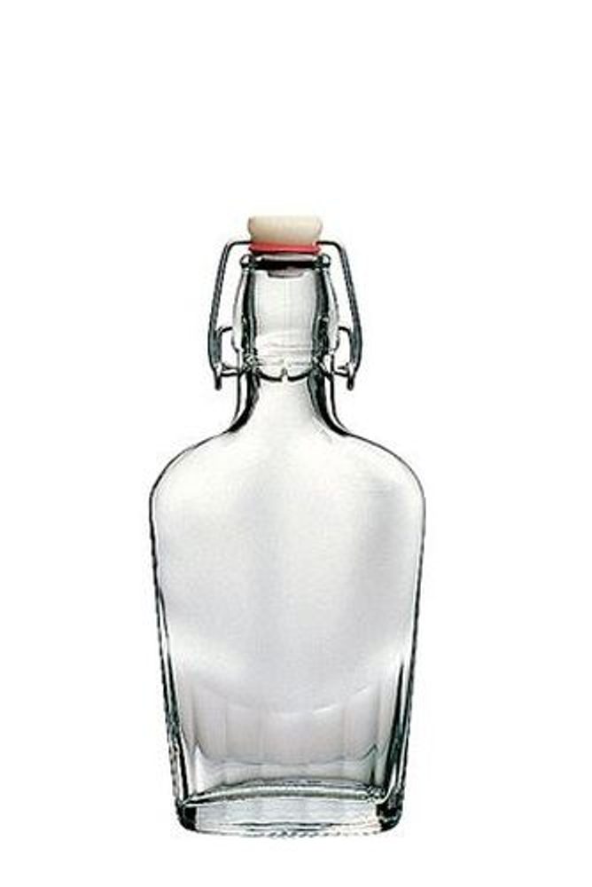 Levně láhev 0,25l placatka,patent.uzávěr,sklo