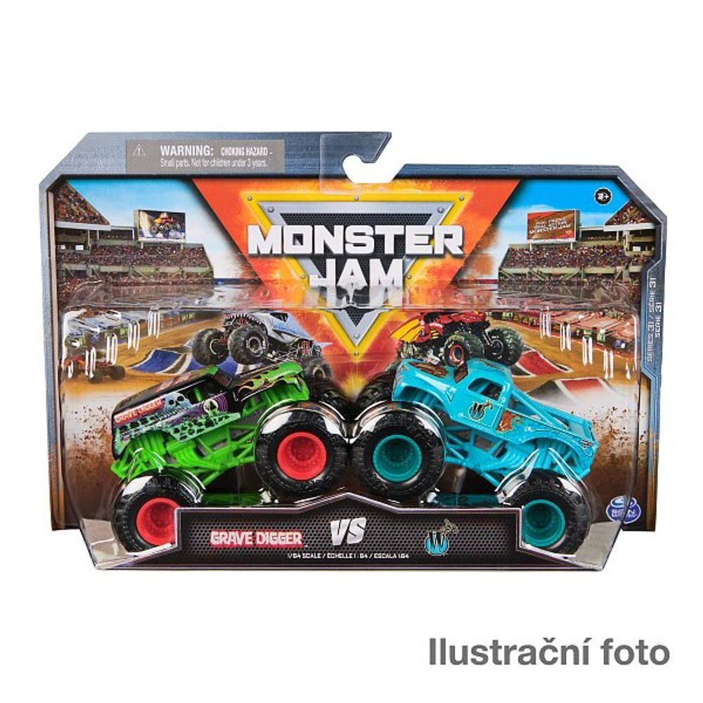 Levně SpinMaster MONSTER JAM - sběratelský kovový model auta Monster Truck, set 2 modelů, assort, 1:64