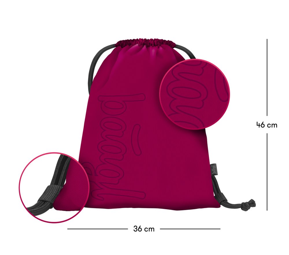 BAAGL 3 SET Coolmate Ruby: batoh, penál, sáček (obrázek 16)