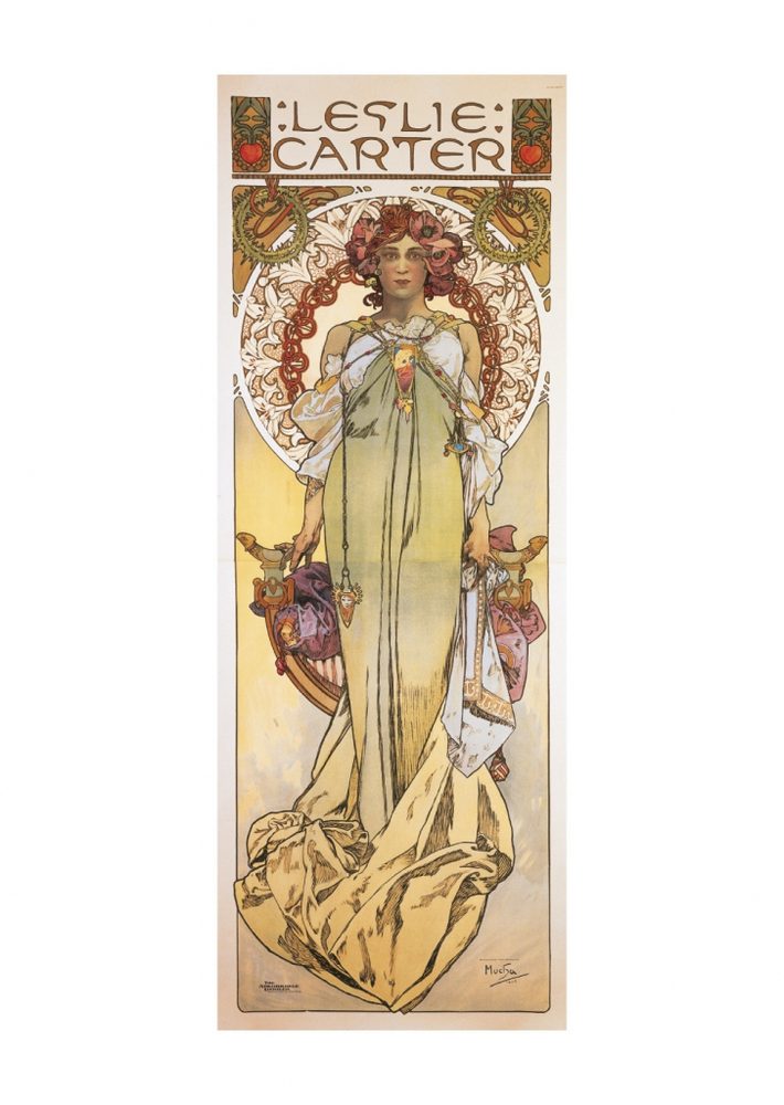 Levně Presco Group Pohled Alfons Mucha – Leslie Carter, krátký