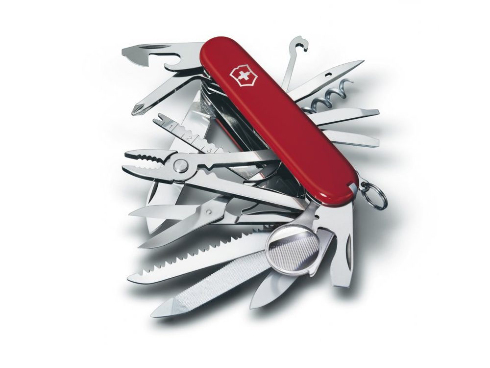 Levně nůž 33-funkcí SWISS Champ červený, 91mm, VICTORINOX
