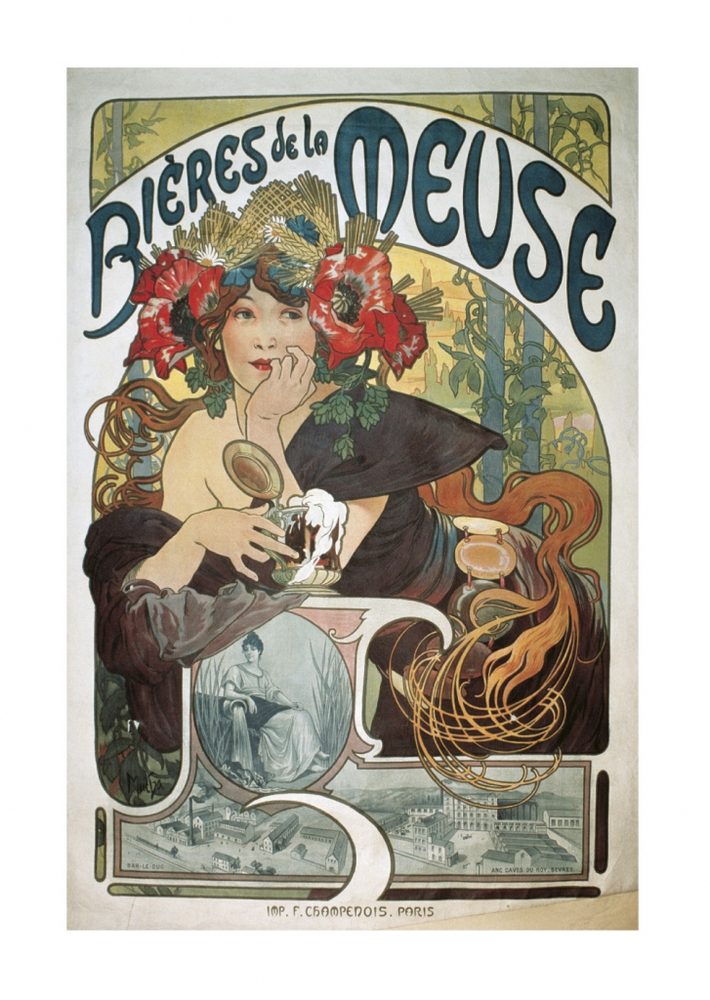 Levně Pohled Alfons Mucha – Bieres, krátký Baagl