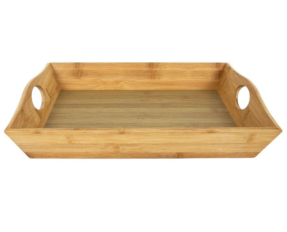 Levně HIT Servírovací tác z bambusového dřeva 41x30x7,5cm HT-24501386