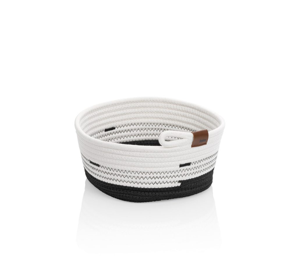 Levně KELA Košík Hedda 25 cm směs bavlna/polyester bílo-černá KL-24457