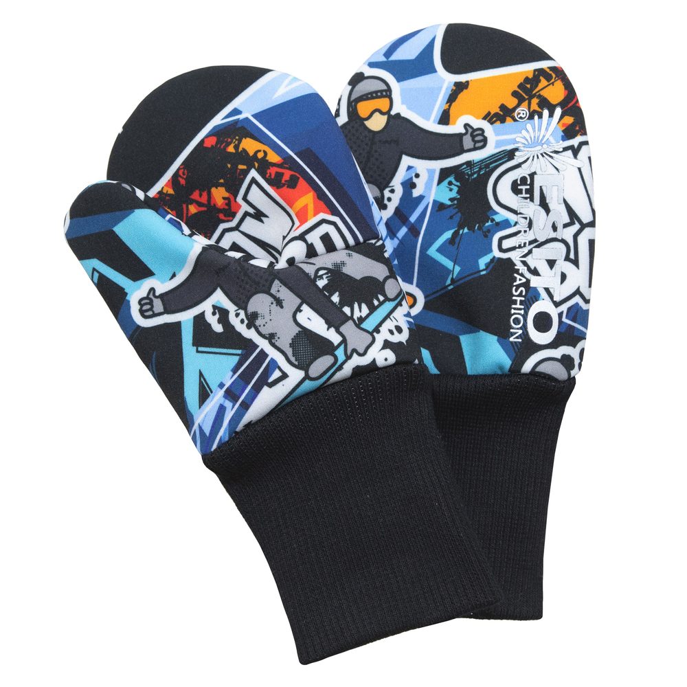 ESITO Palcové rukavice softshell Snowboard - 1 - 2 roky / šedá - 1 - 2 roky šedá