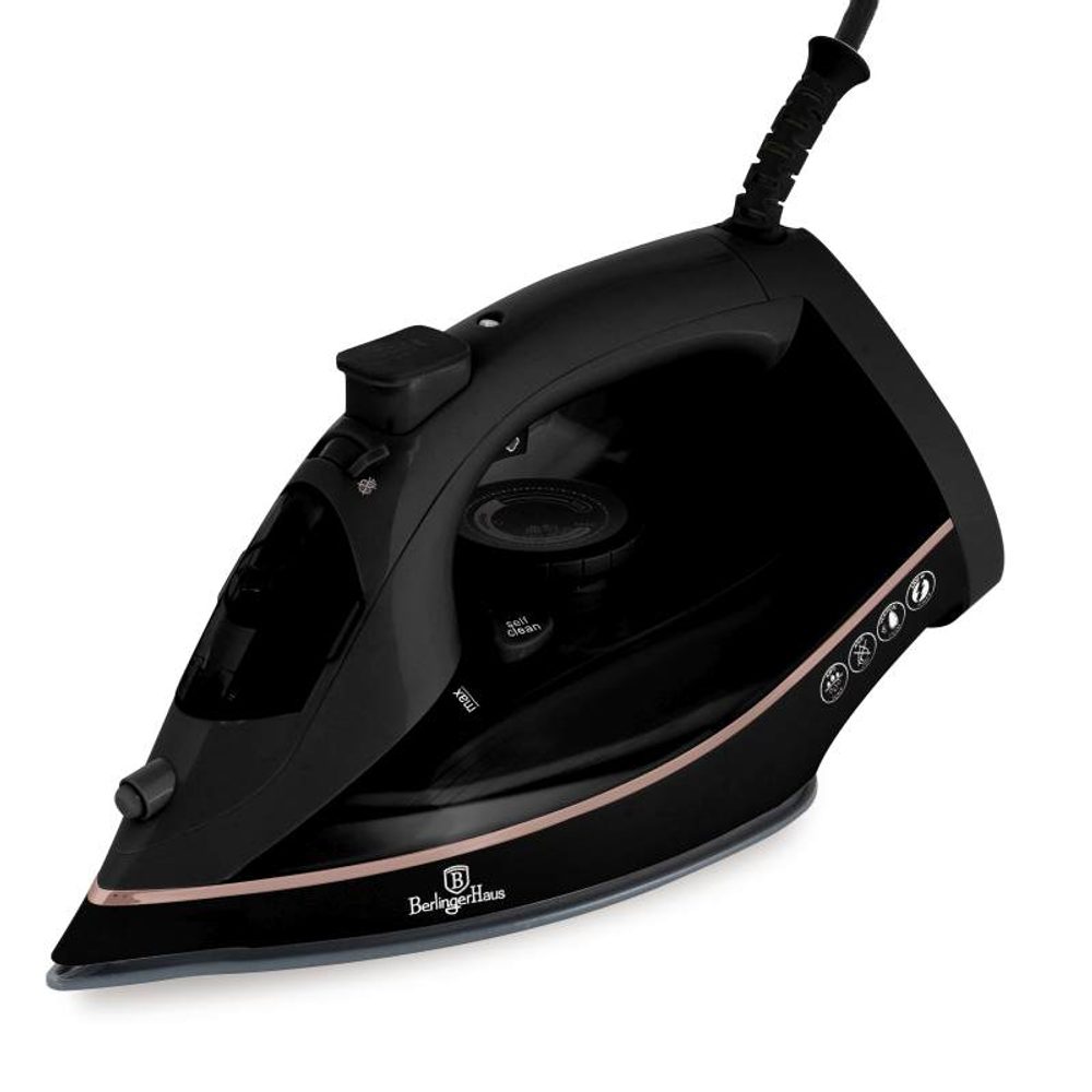 BERLINGERHAUS Žehlička napařovací 2200 W Black Rose Collection BH-9592