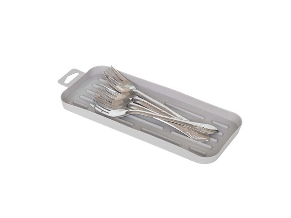 Levně odkapávač 26x11x1,5cm PRESTIGE sv.šedý, měkký, pružný plast